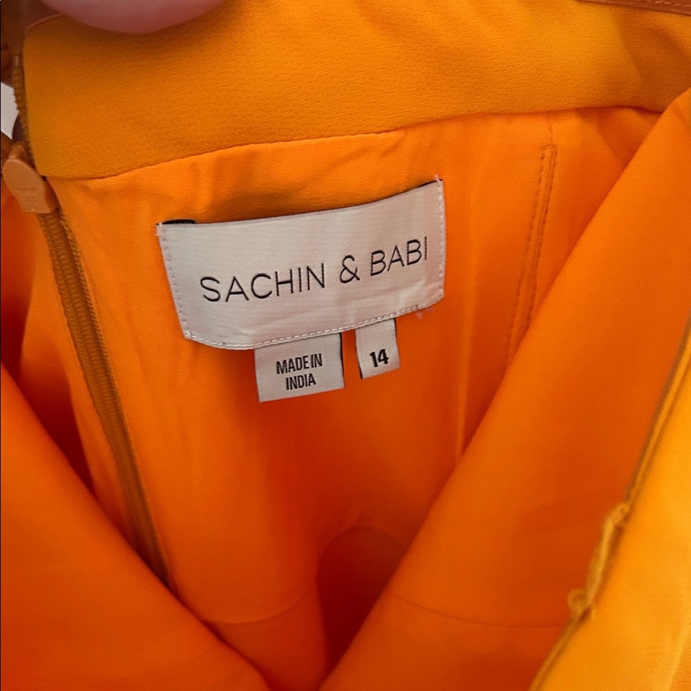 Sachin + Babi Strapless Dress in Vibrant Orange